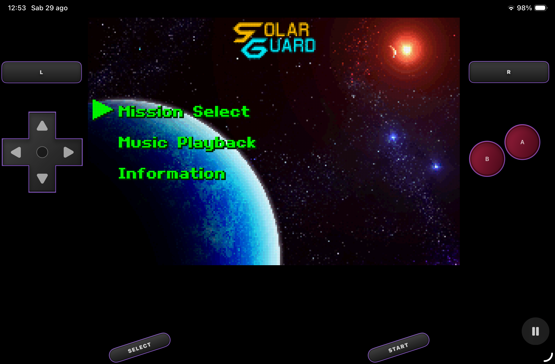 GBA gameplay in Retro 1987 on iPad